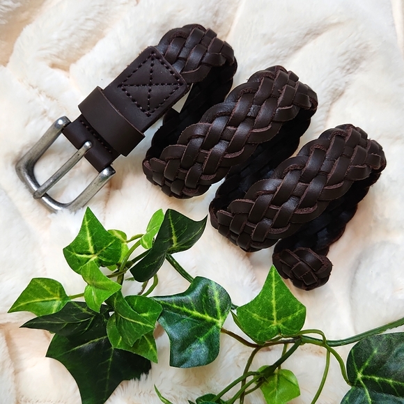 GAP Boys Faux Leather Brown Braided Children's Belt ~ NWOT - Picture 1 of 4